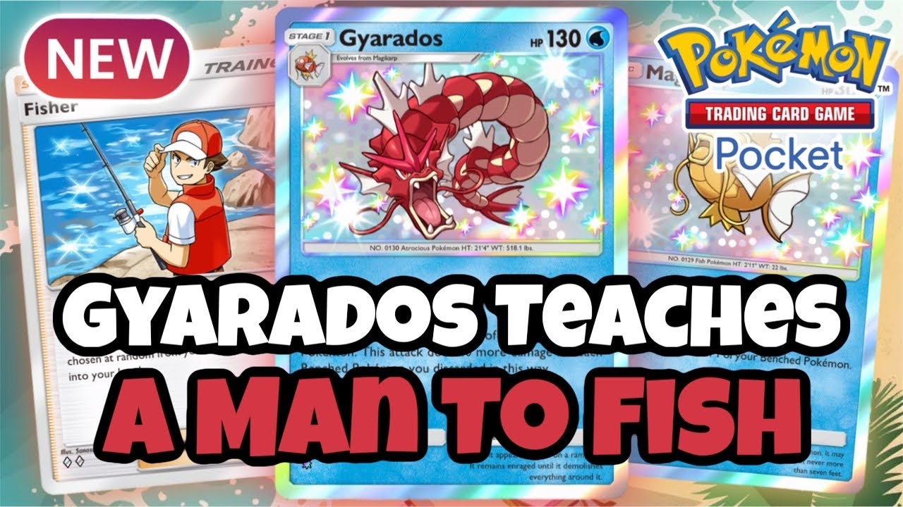 NEW GYARADOS Teaches A Man To Fish | Pokémon TCG Pocket