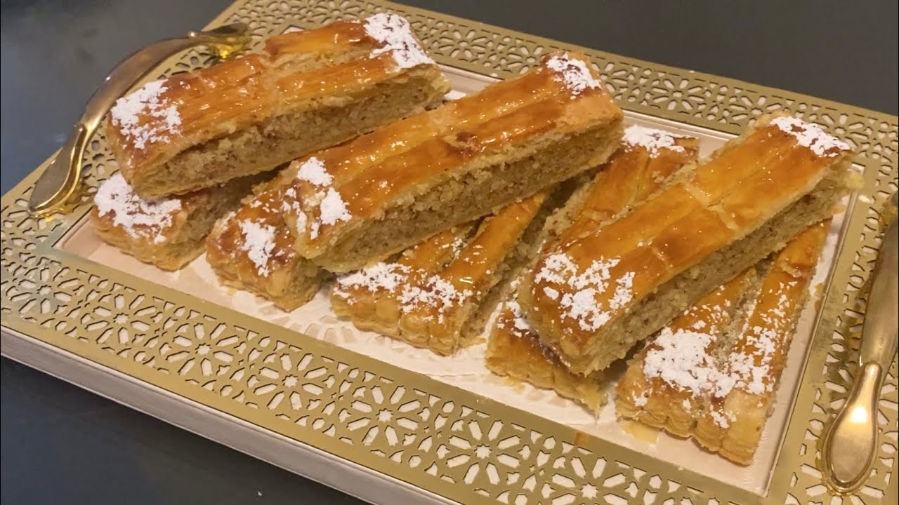 Jalousie Pastry with Almond Frangipane Cream Very Tastyالحلوة الفرنسية جالوزي بكريمة الفرونجيپان