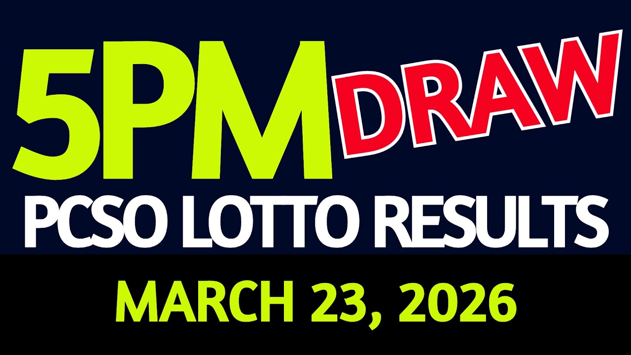 Lotto Result Today 5pm draw March 23, 2026 PCSO
