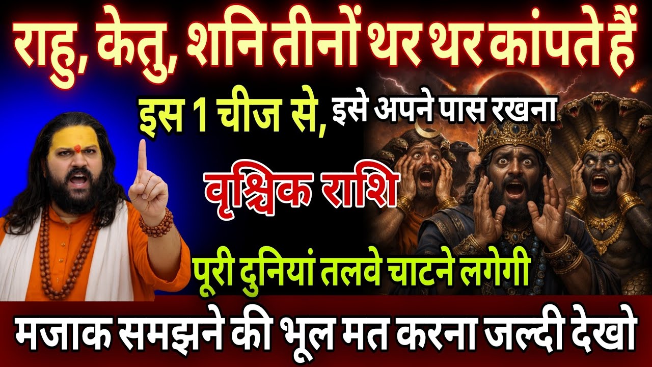 वृश्चिक राशि, 26,27,28 फरवरी, राहु,केतु और शनि तीनों थर थर कांपते हैं इस एक छोटी सी चीज से 