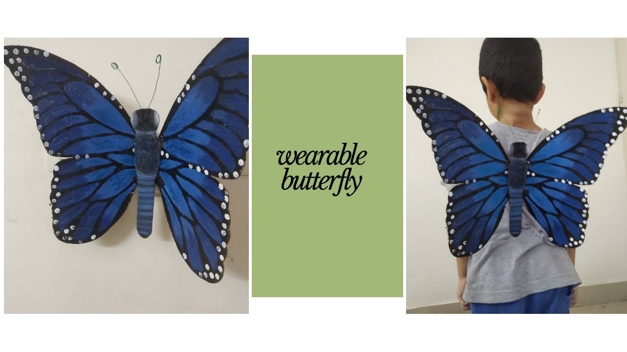 Wearable Butterfly for fancy dress||home wall decor with cardboard