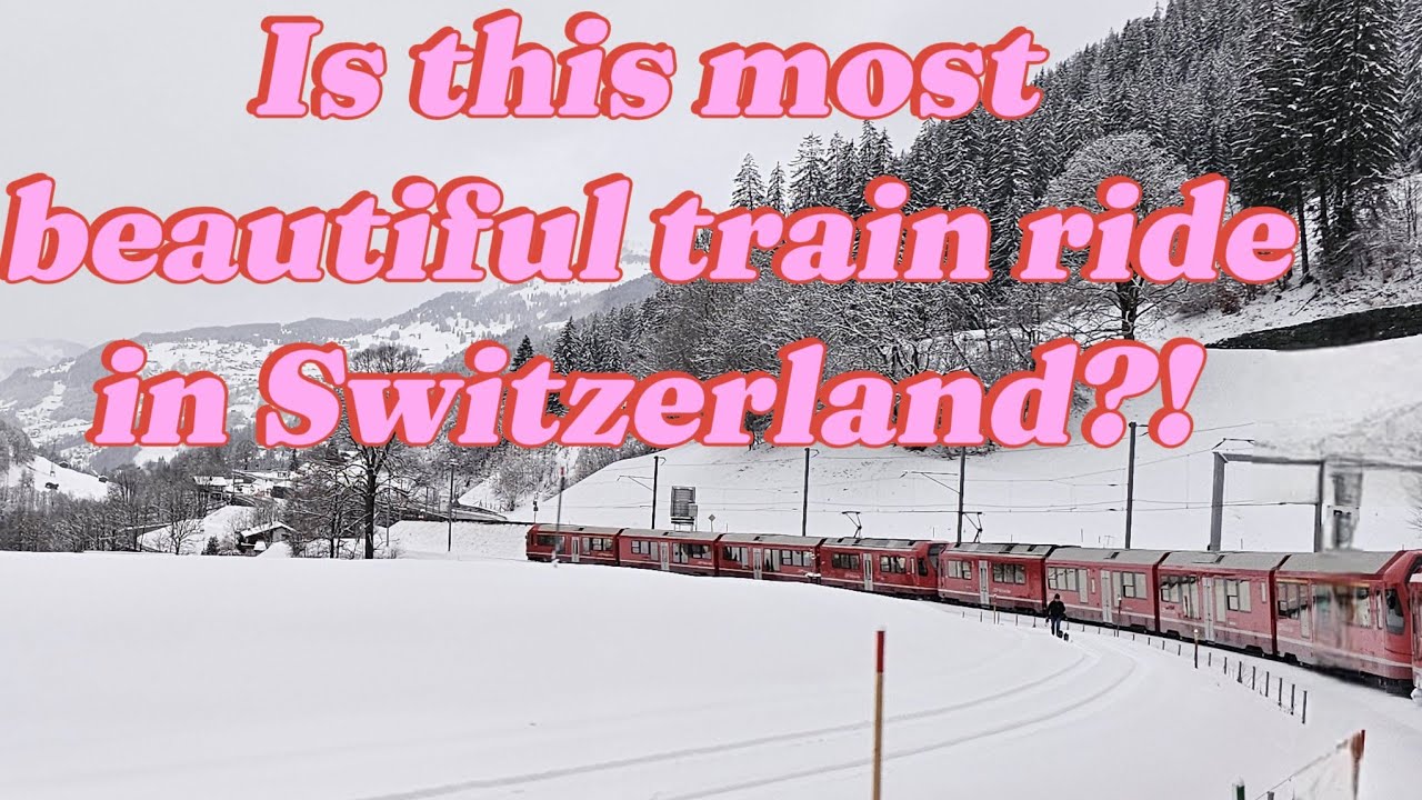 Riding a train in Switzerland during winter is like traveling through a snowy fairy tale🇨🇭