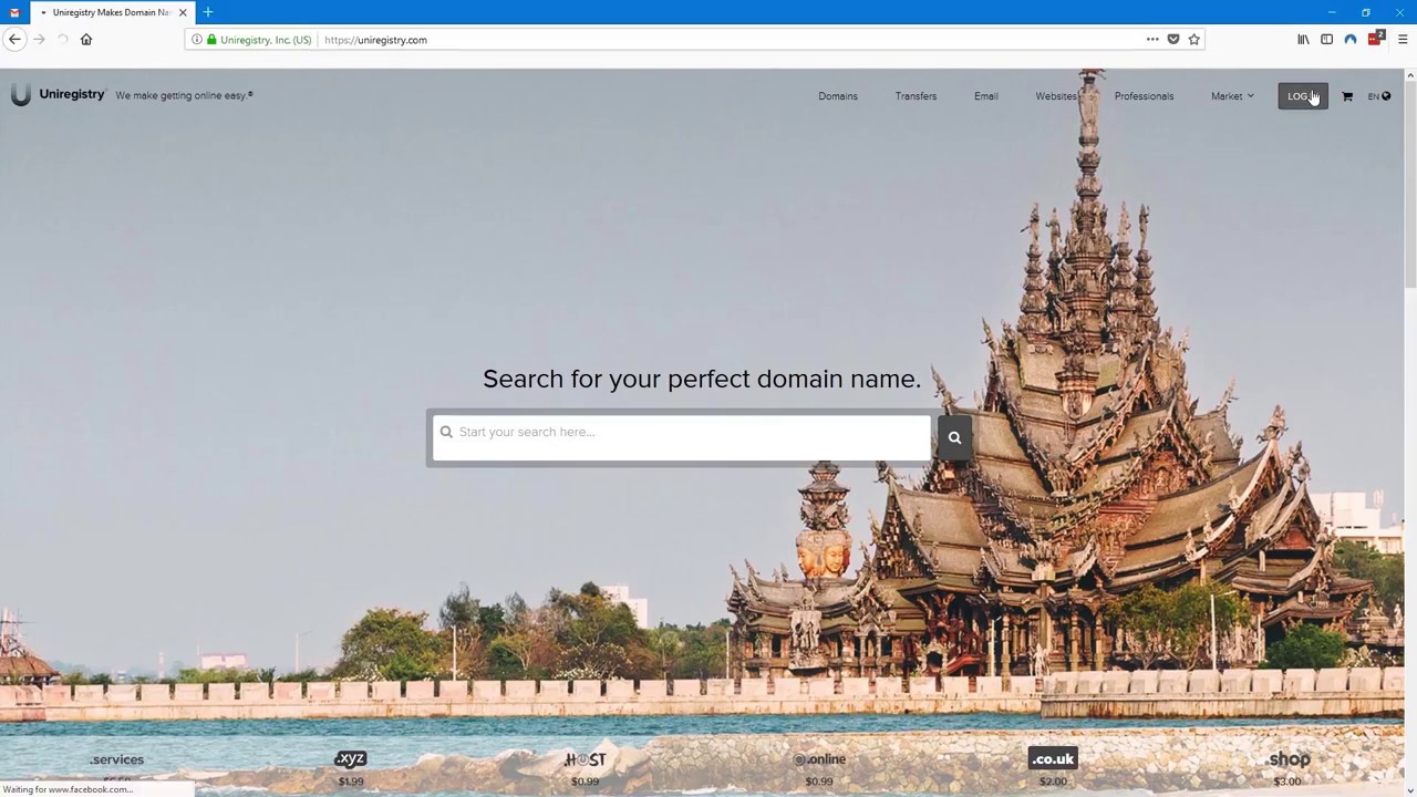 ทัวร์เว็บไซต์ Uniregistry.com