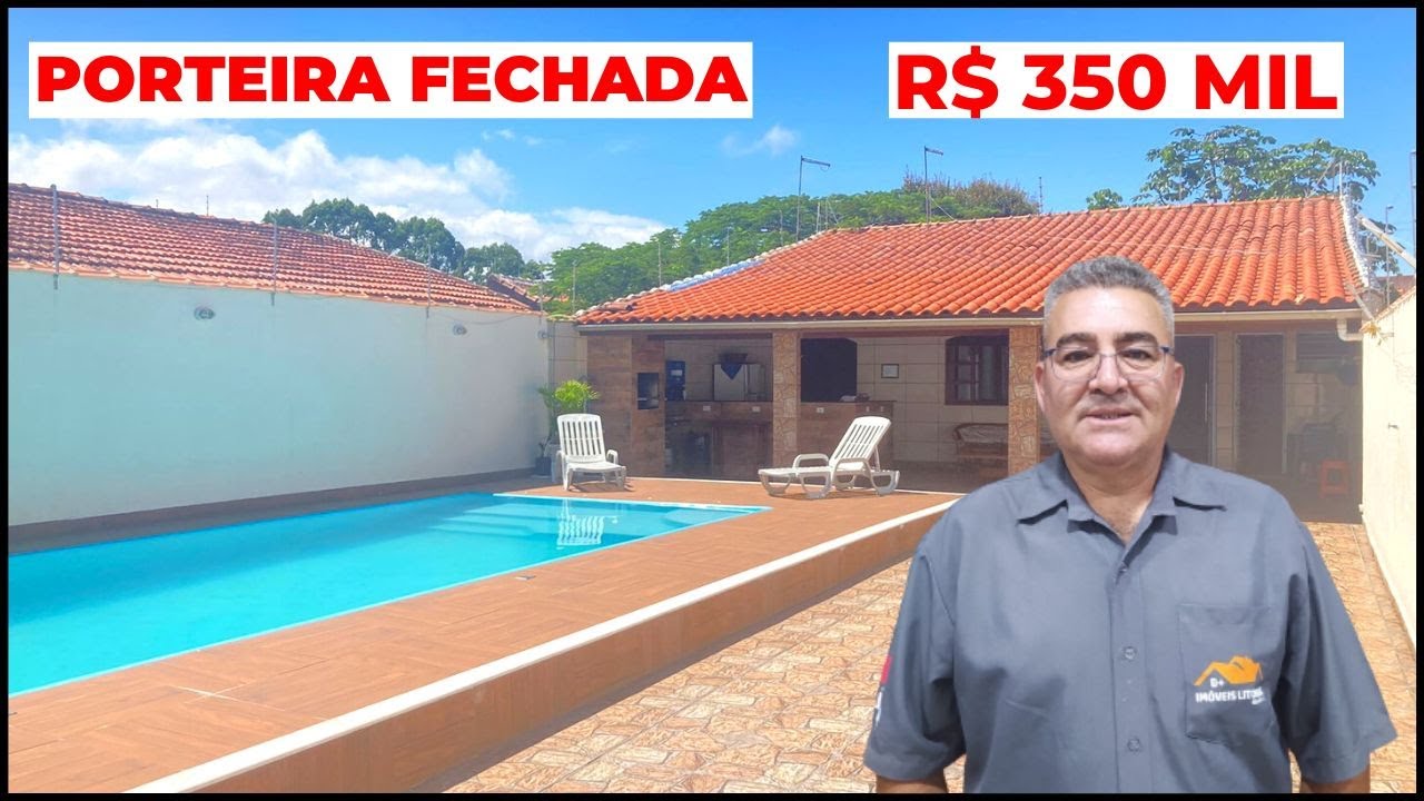 ( PAUSADO ) Casa a venda em Itanhaém COM PISCINA LADO PRAIA por R$ 350 MIL.