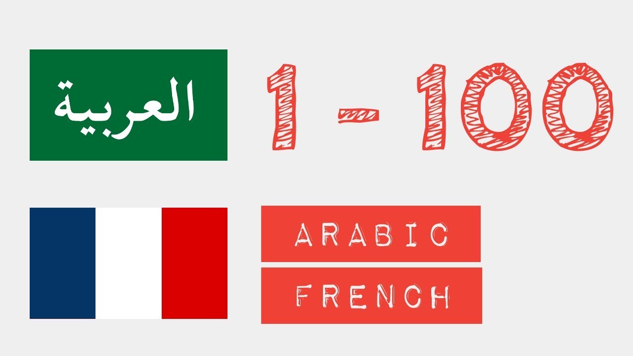 Nombres de 1 à 100 - Arabe - Français