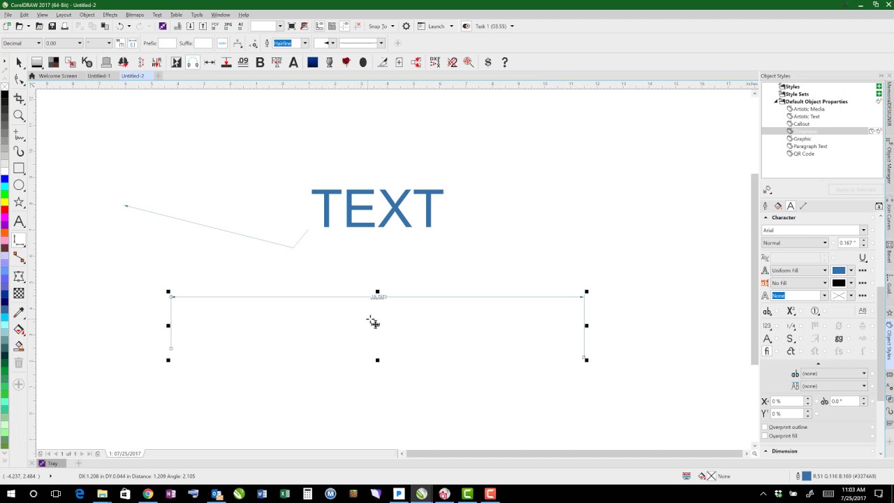 Setting Text Style Defaults