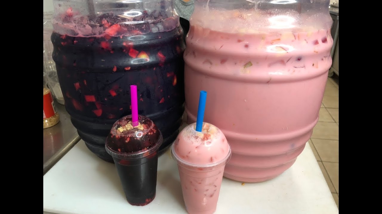 Aguas Frescas 🤗Jamaica y Frutas 🔴