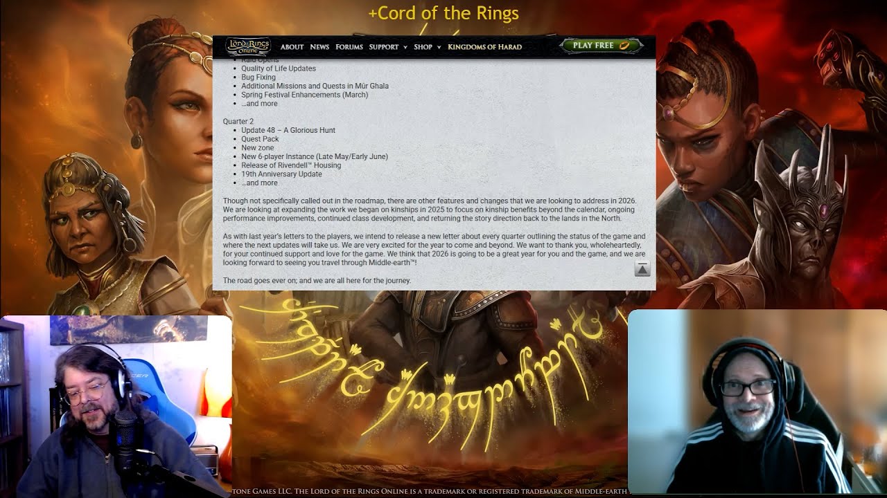 Chat w/Orion - Letter to the Players - +Cord of the Rings - The Lord of the Rings Online #lotro