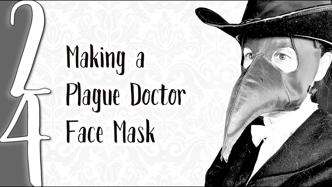DIY Plague Doctor Bird Mask (reclaimed leather) on my vintage sewing machine - pattern tutorial