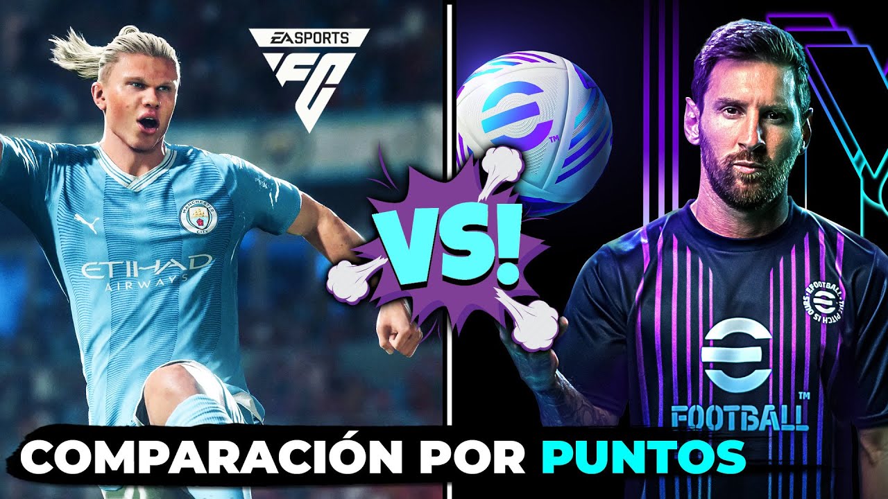 ¡LA NUEVA RIVALIDAD! 🔥 EA SPORTS FC 24 🆚 EFOOTBALL 2024 | comparación por puntos 🧐
