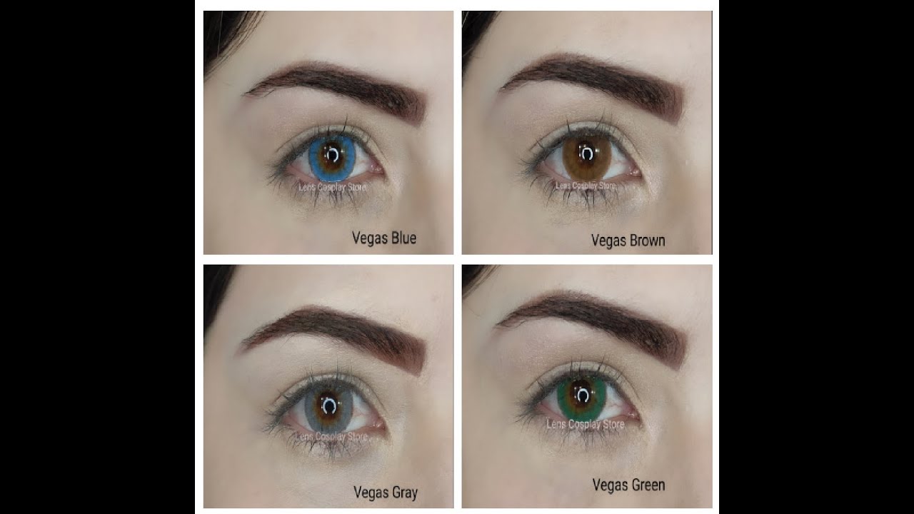 Lente De Contato Urban Layer Vegas Em Olhos Castanho Claros e Escuros