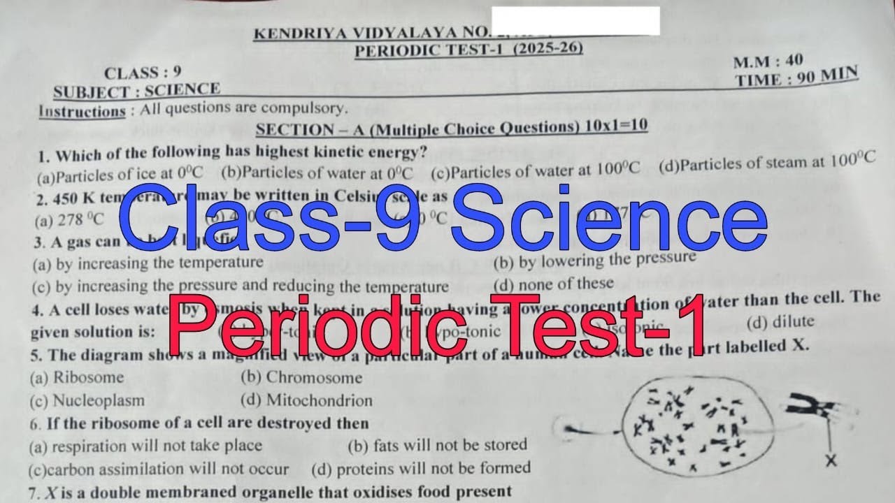 class 9 kvs paper [solution] SCIENCE