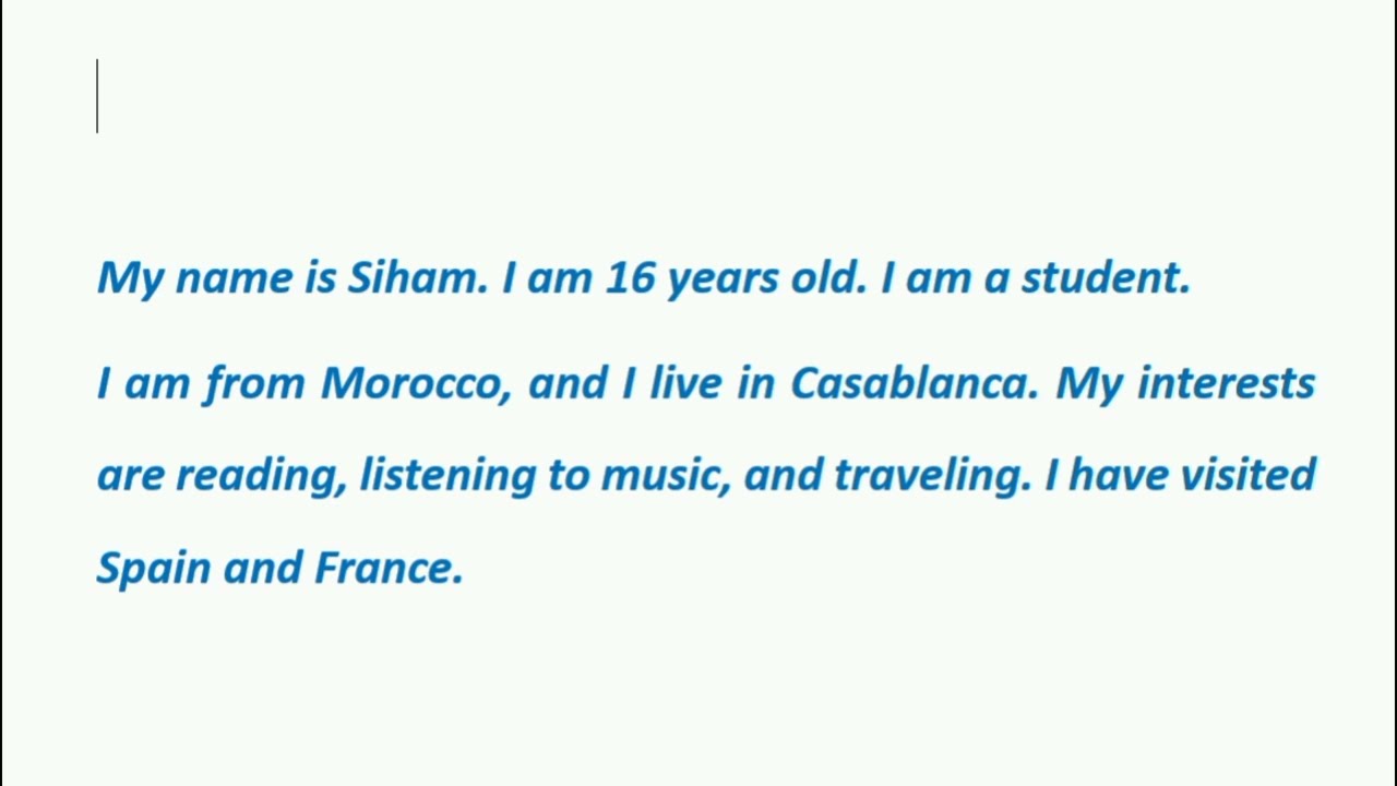 للمبتدئين عرف بنفسك بالانجليزية - خطوة 5/ learn english - Step 5