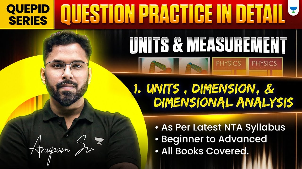 NEET Physics Quepid Series: Units, Dimensions & Dimensional Analysis | Detailed Question Practice