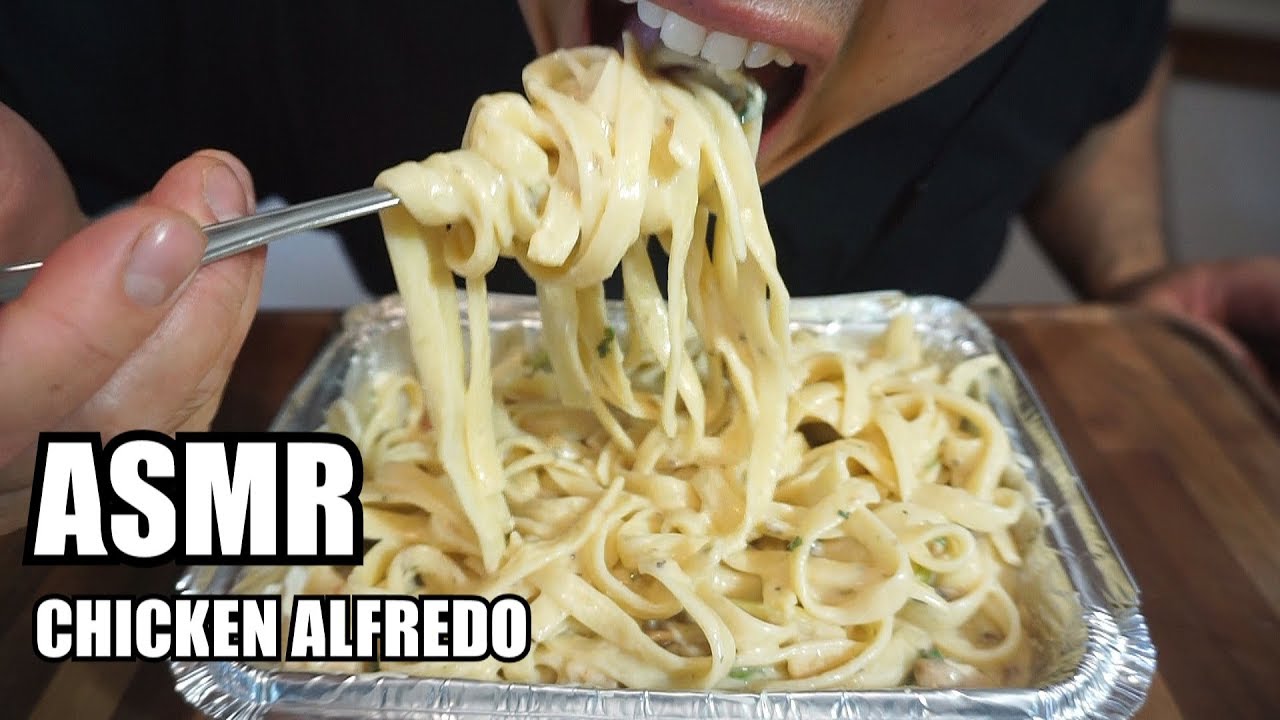 ASMR CHICKEN ALFREDO (Hôm nay ăn mì ống phô mai)