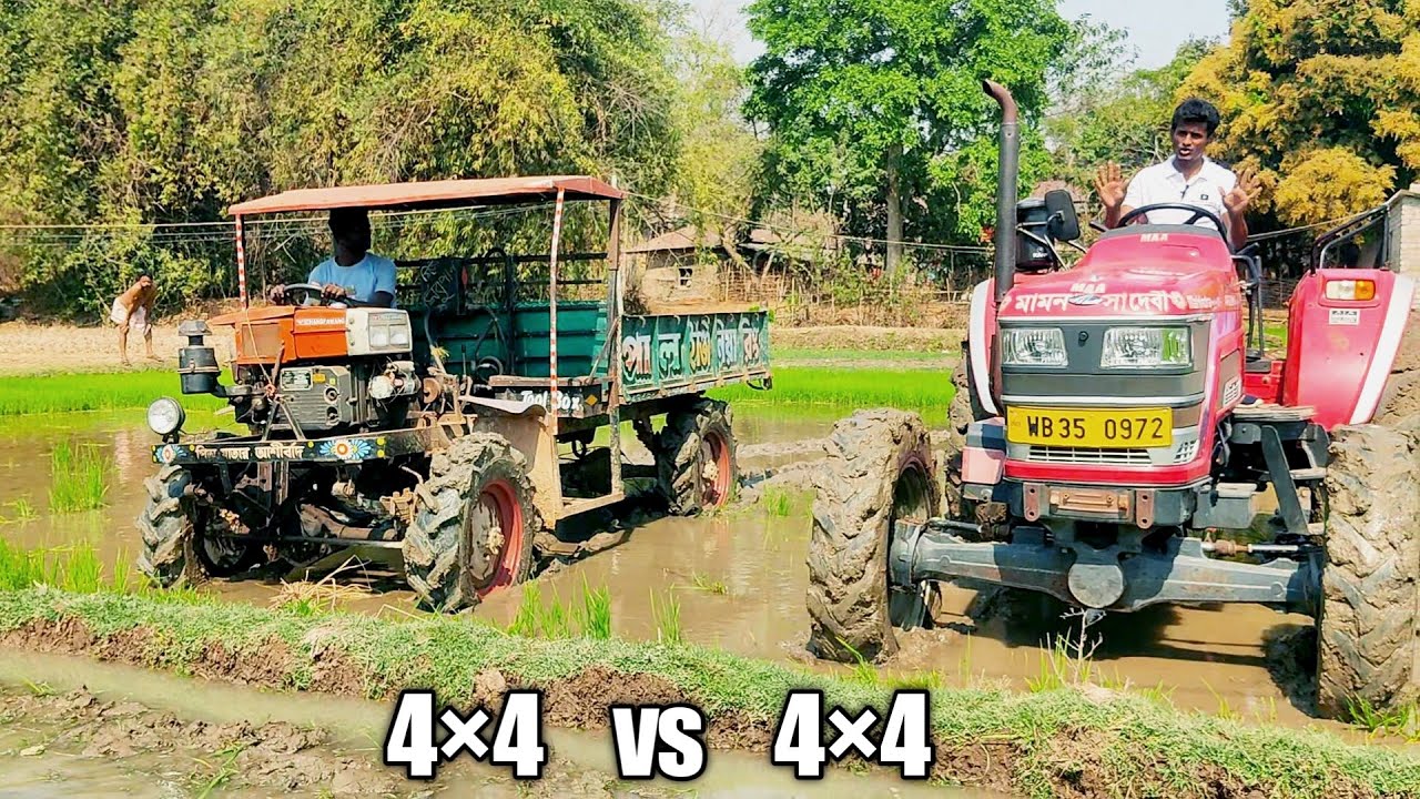 Unbelievable Battle Tractor vs Hand Engine