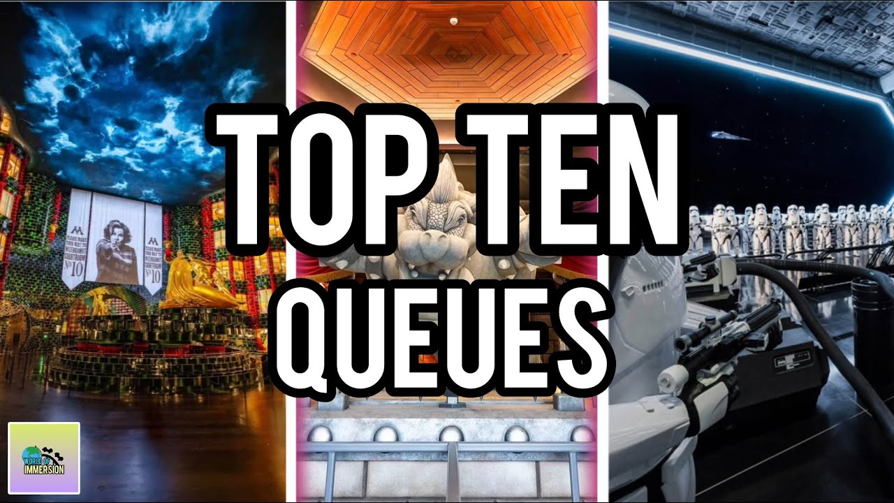 Top Ten BEST Theme Park QUEUES!