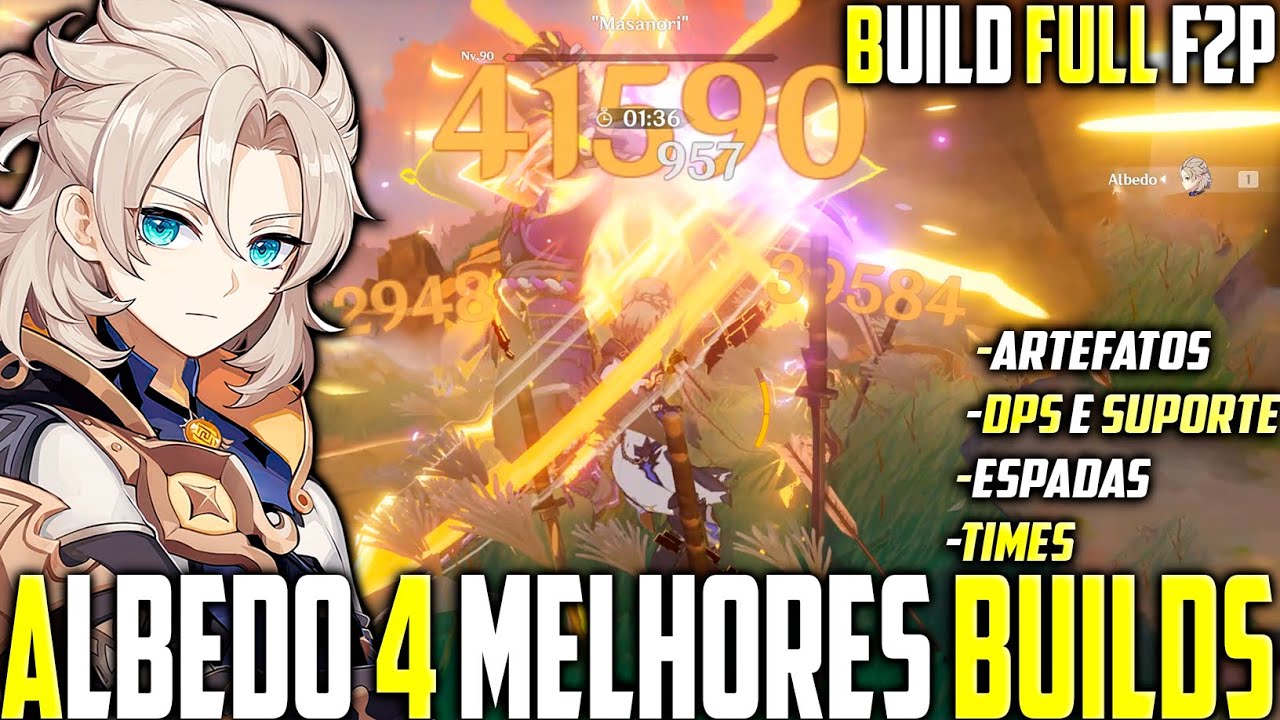 A MELHOR BUILD DEFINITIVA PARA O ALBEDO! SUB DPS, TALENTOS ,TIMES e MAIS!  - GENSHIN IMPACT