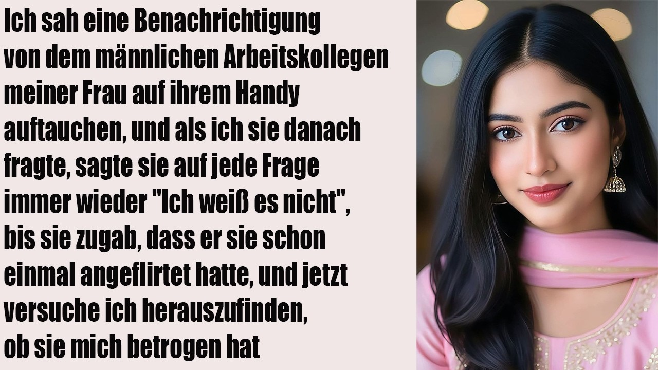 Ich sah eine Nachricht von ihrem männlichen Kollegen – und ihre Reaktion zerstörte mein Vertrauen