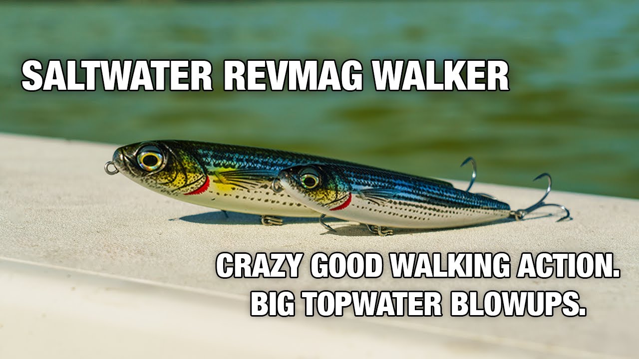 Savage Gear Saltwater RevMag Walker – Crazy Good Walking Action. Big Topwater Blowups!