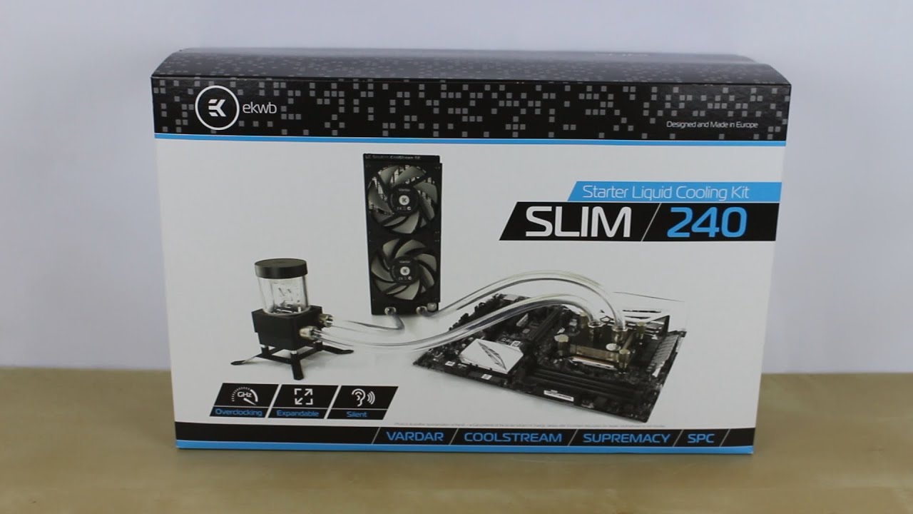 EKWB Starter Liquid Cooling Kit - Slim 240 - unboxing and installation [HD]