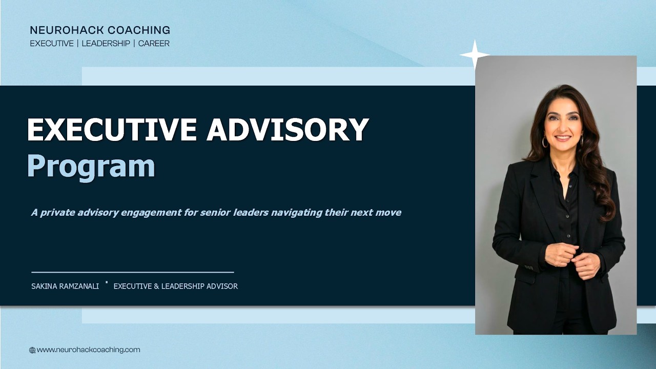 Executive Advisory Program for Senior Leaders | Career Transition, Promotion & Executive Growth