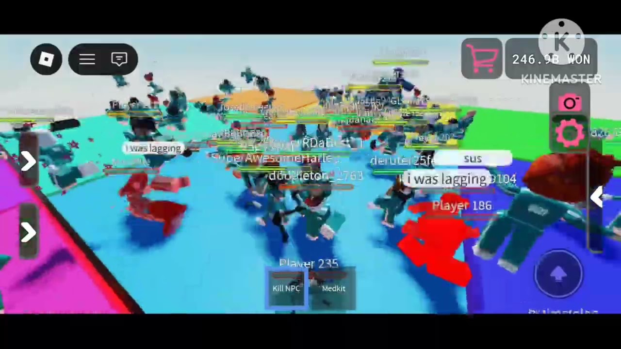 Me vs. My friends in roblox squid game! Part 3
