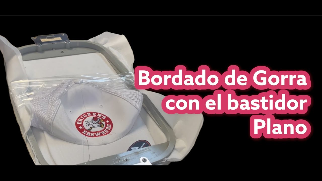 Bordado en Gorra con el Bastidor plano, embroidery on hat with the flat frame