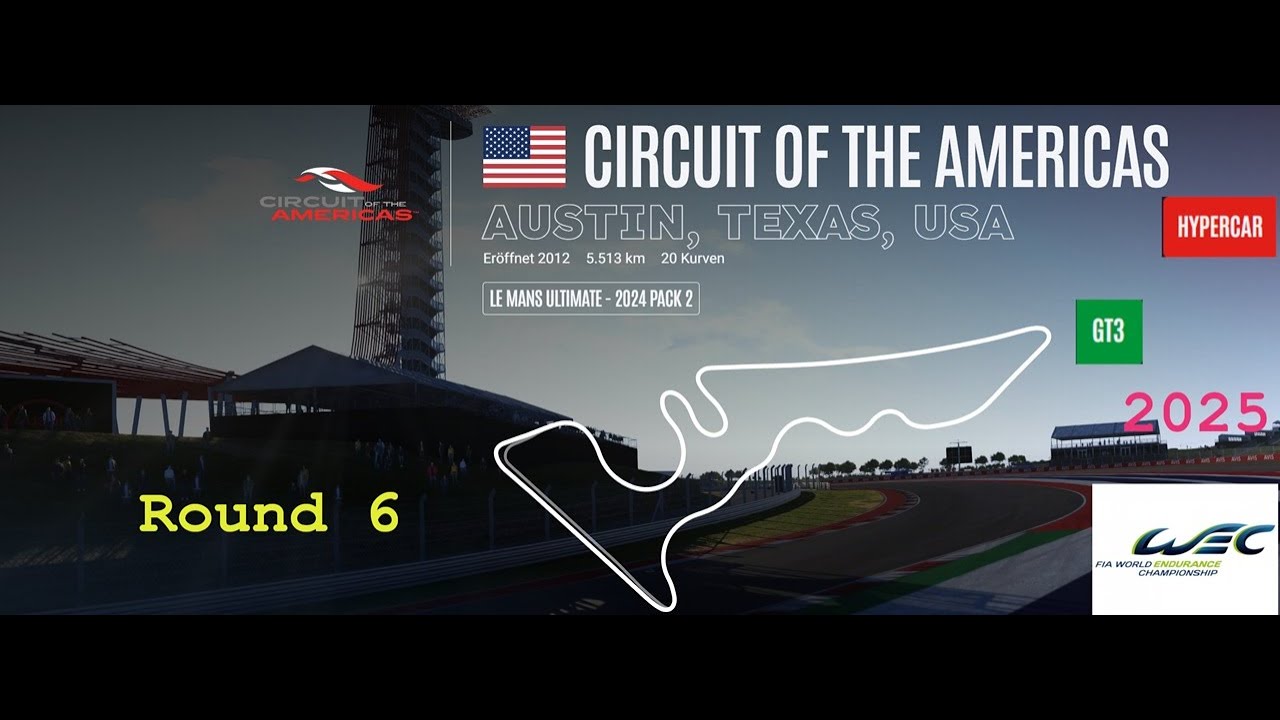 Le Mans Ultimate: WEC 2025 |Round 6 |COTA |Austin