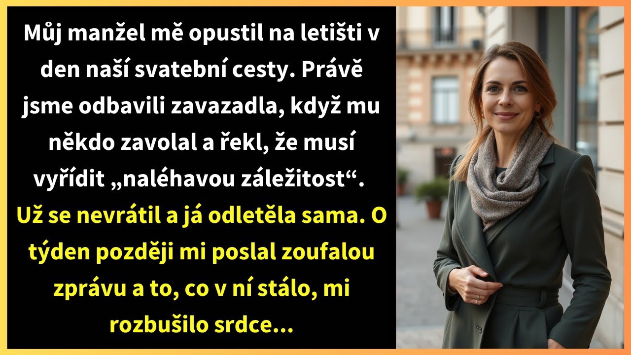 Můj manžel mě opustil na letišti v den naší svatební cesty. Právě jsme odbavili zavazadla,
