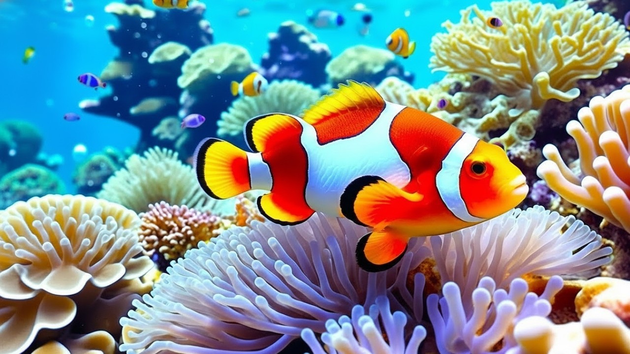 The Best 4K Aquarium - Dive Into The Mesmerizing Underwater Realm, Sea Jellyfish, Coral Reefs .