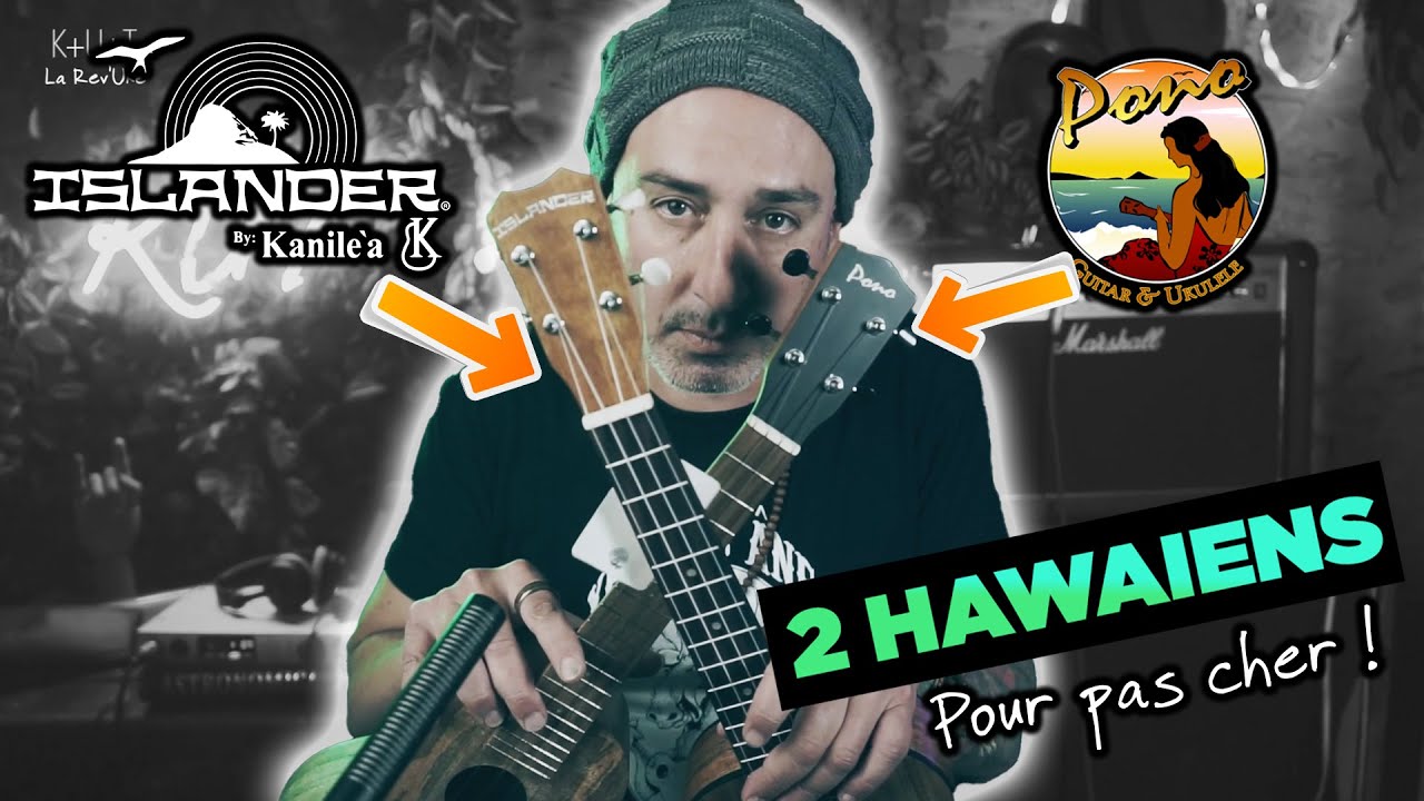 ISLANDER MOT-4 et PONO MGC-K deux Ukulélés Débutants 