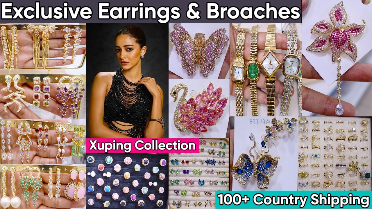 Premium Classy Celebrity Earrings & Broaches Collection 2026 | Crystal Korean Jewellery