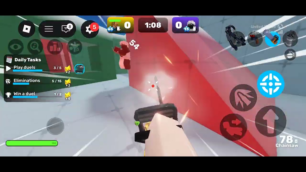 Playing rivals on roblox 1v1ing a lot of people #roblox #rivals