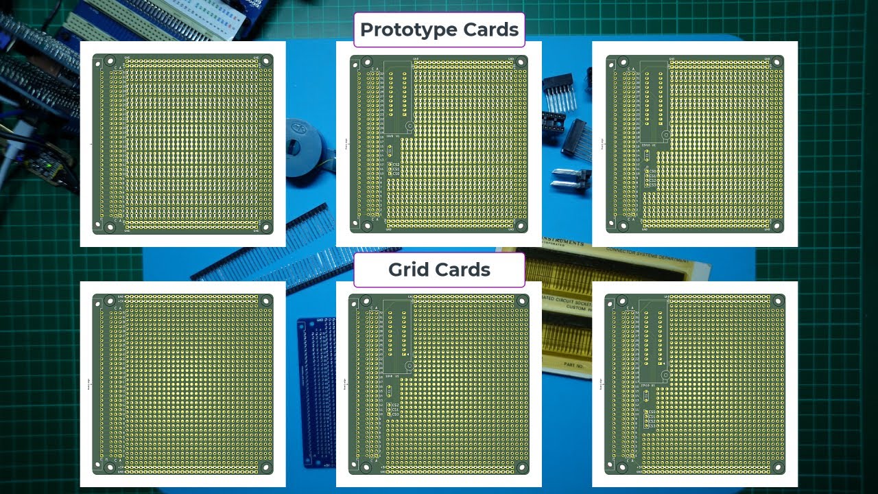 Minimalist Europe Card Bus (MECB) - Grid Cards for Prototyping & Wire Wrapping