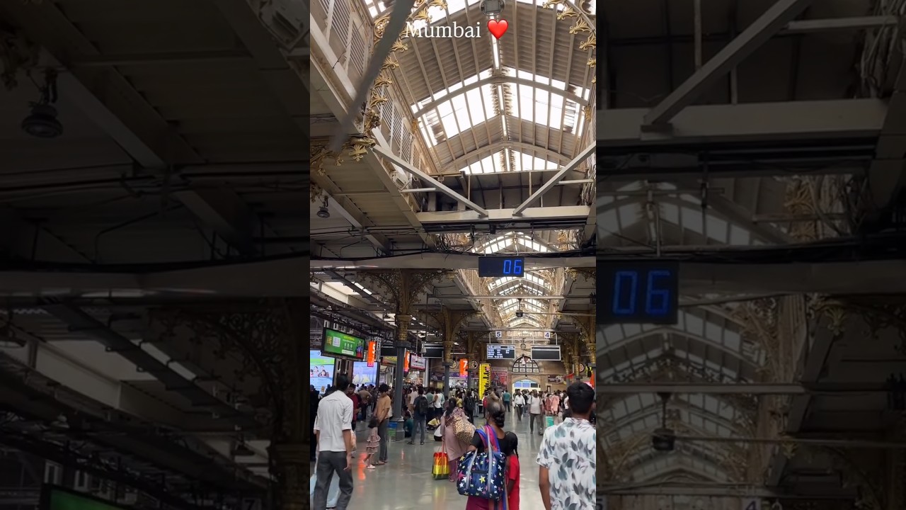 Mumbai || Chhatrapati Shivaji Maharaj terminus || railway station 🚉.