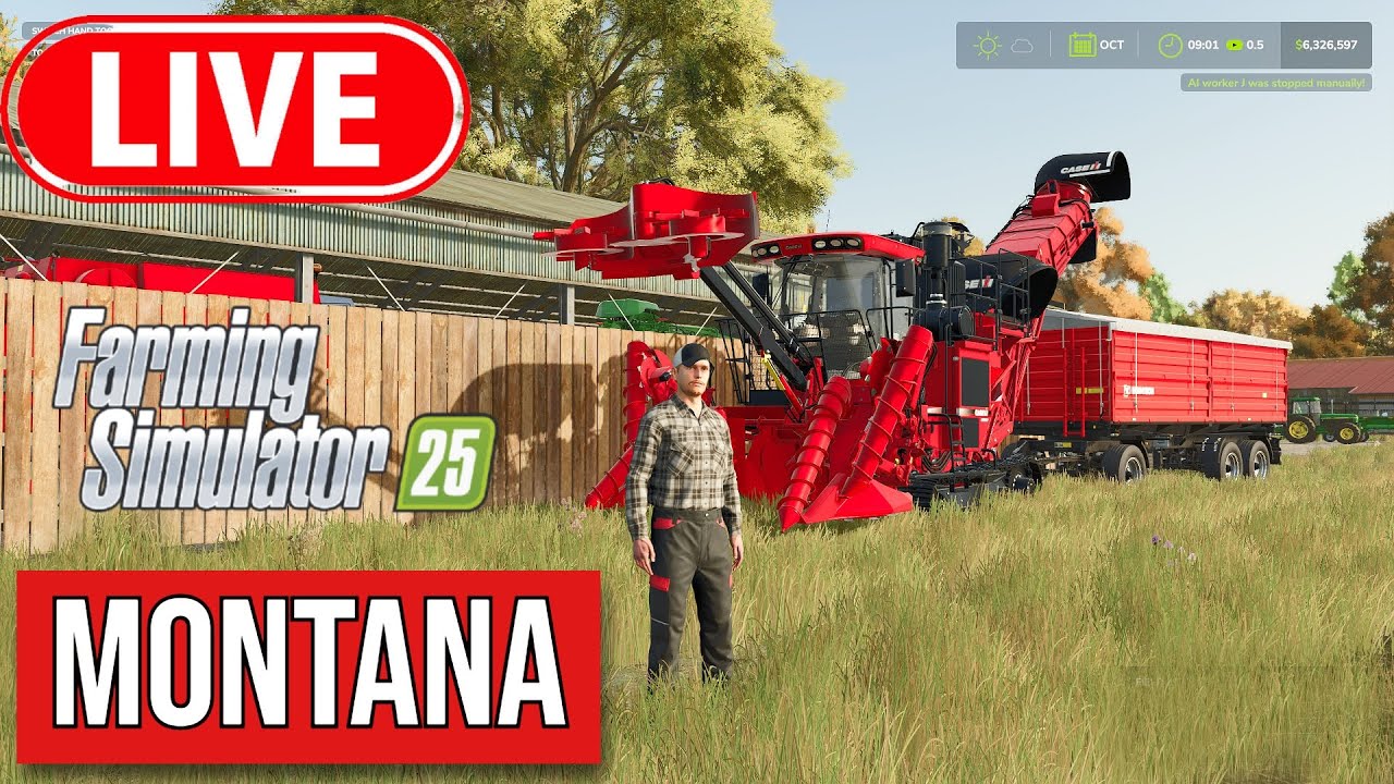 LIVE 🔴 BUYING NEW LANDS NEW CROPS  | FS25 PC LIVESTREAM MONTANA | FARMING SIMUALTOR 25