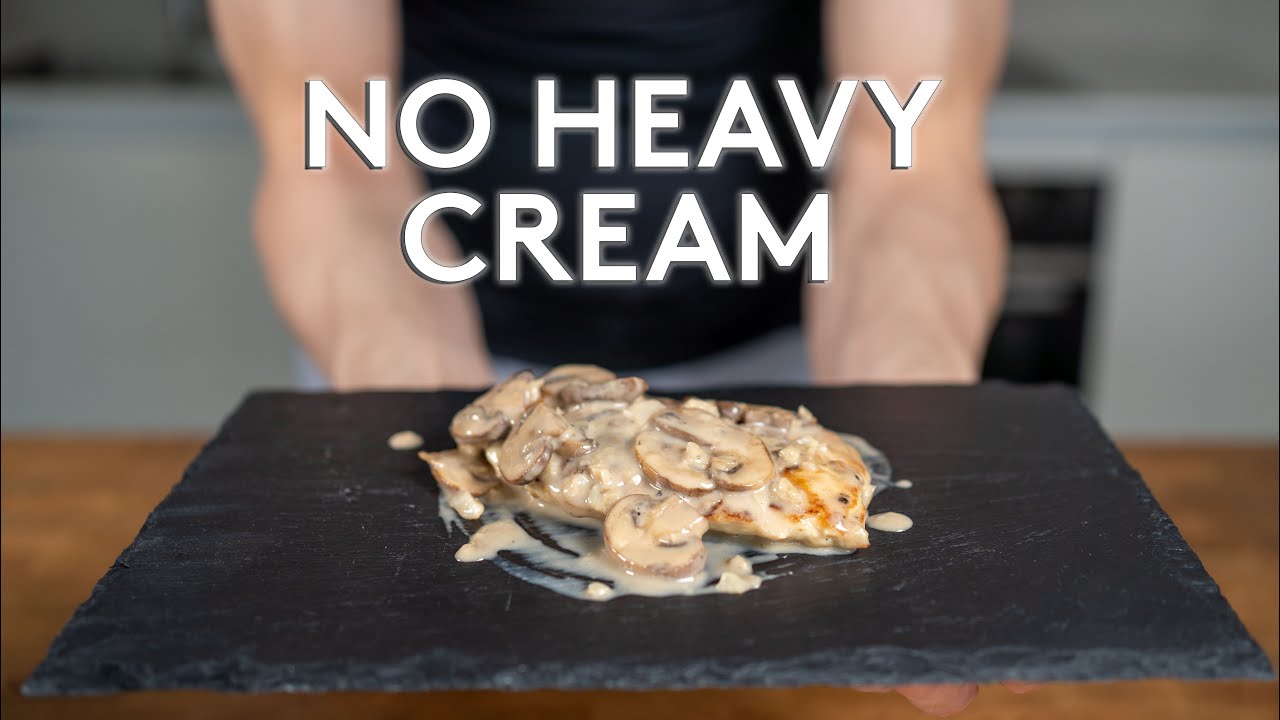 LOW CALORIE CREAMY GARLIC CHICKEN without using Heavy Cream