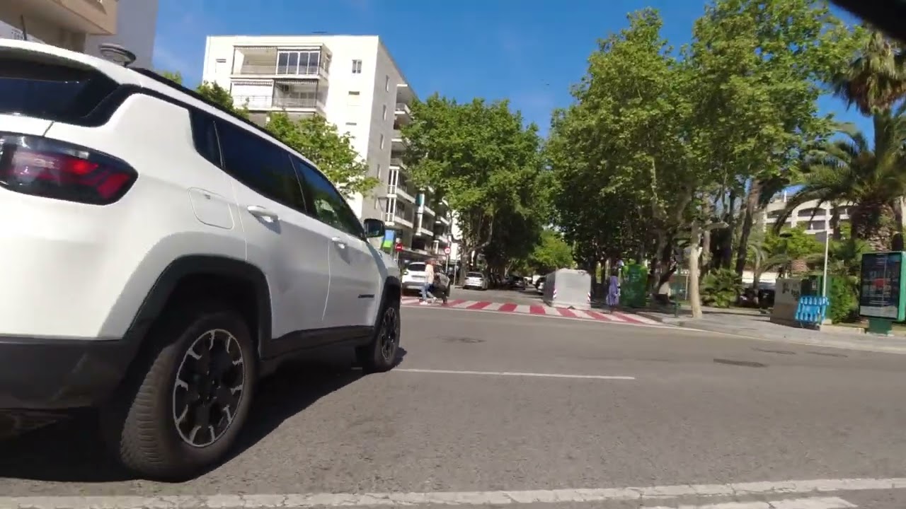 Cycling from La Pineda (Vilaseca) to Port Aventura Salou Spain