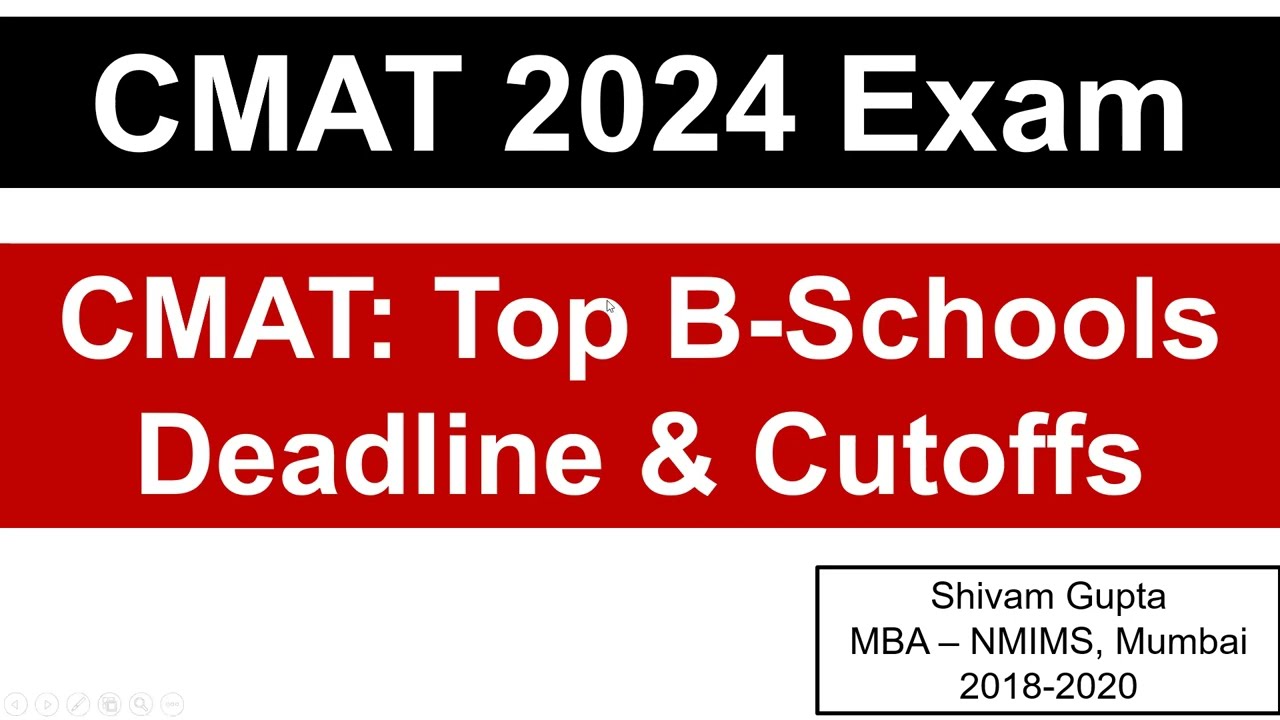 CMAT 2024 Exam: Top B-Schools Deadlines & Cutoffs through CMAT || Mission: JBIMS, Mumbai