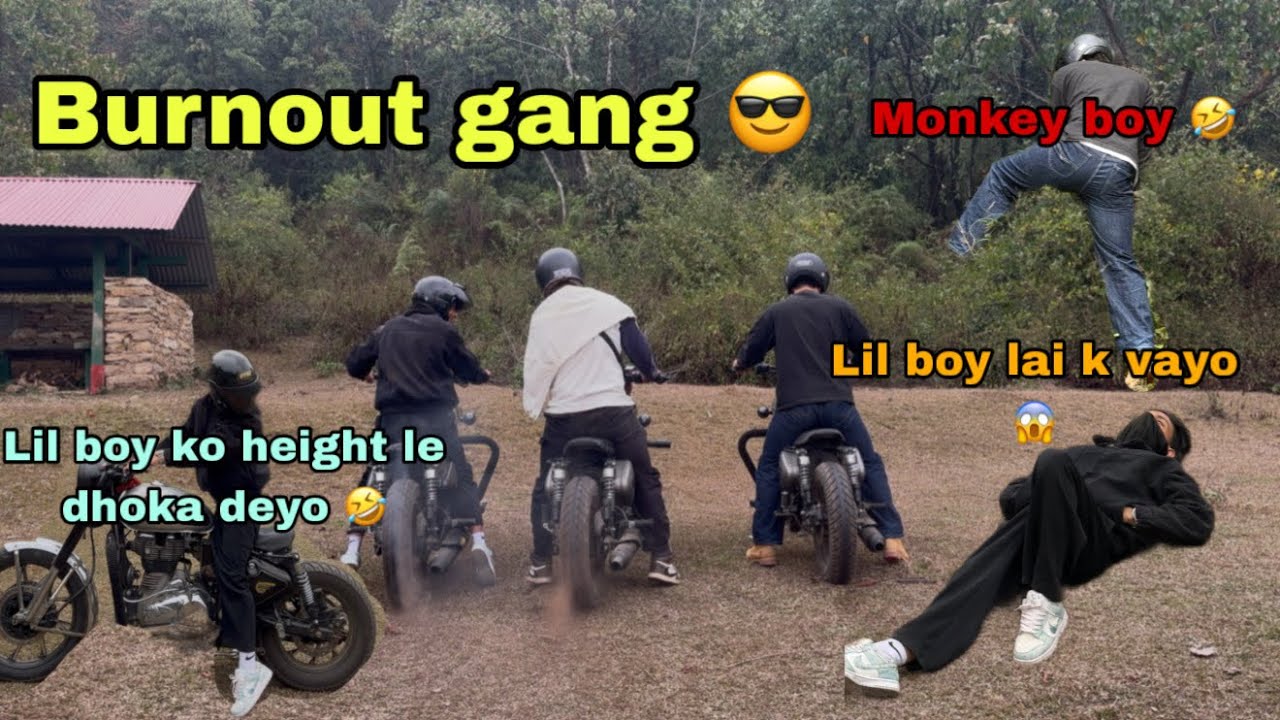 Crazy Adventure Ride Gone Wild with 9 Spoke Gang 😎||Burnout and funny moments 🤣||Galem to panchase&hellip;!