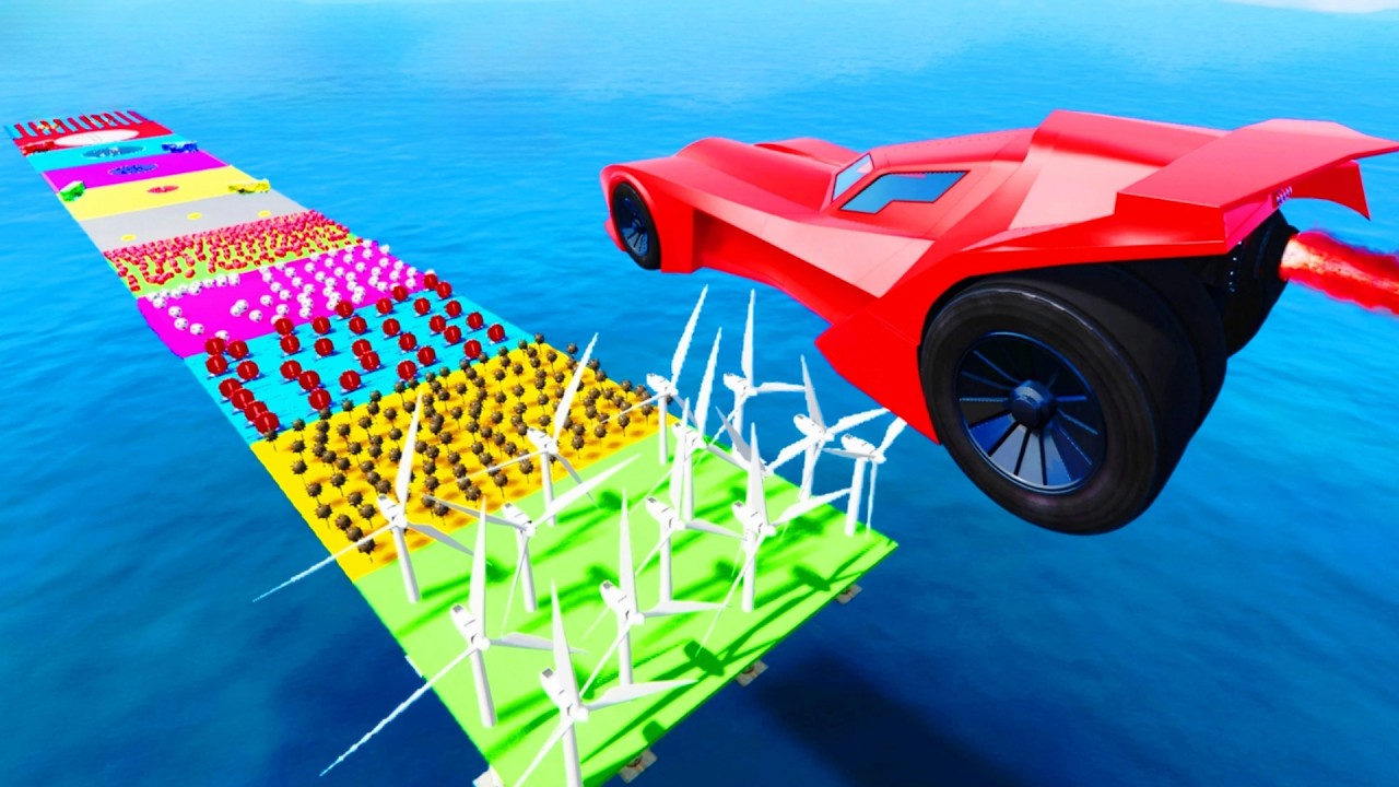 SARITURI PESTE CELE mai PERICULOASE OBSTACOLE din GTA 5!