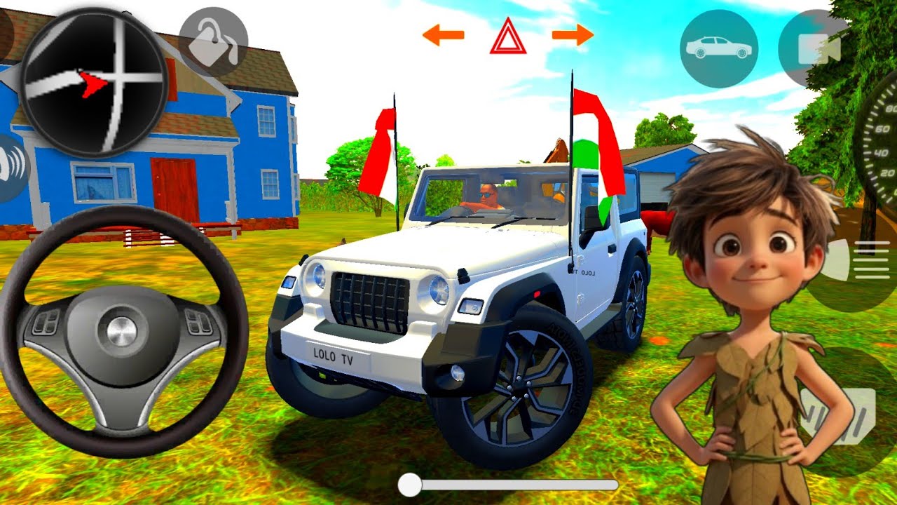 🇮🇳Indian Mahindra Thar Modified Look!😈 | Off-Roading King👑 (gadi wala game) amazing drive🎮🔥