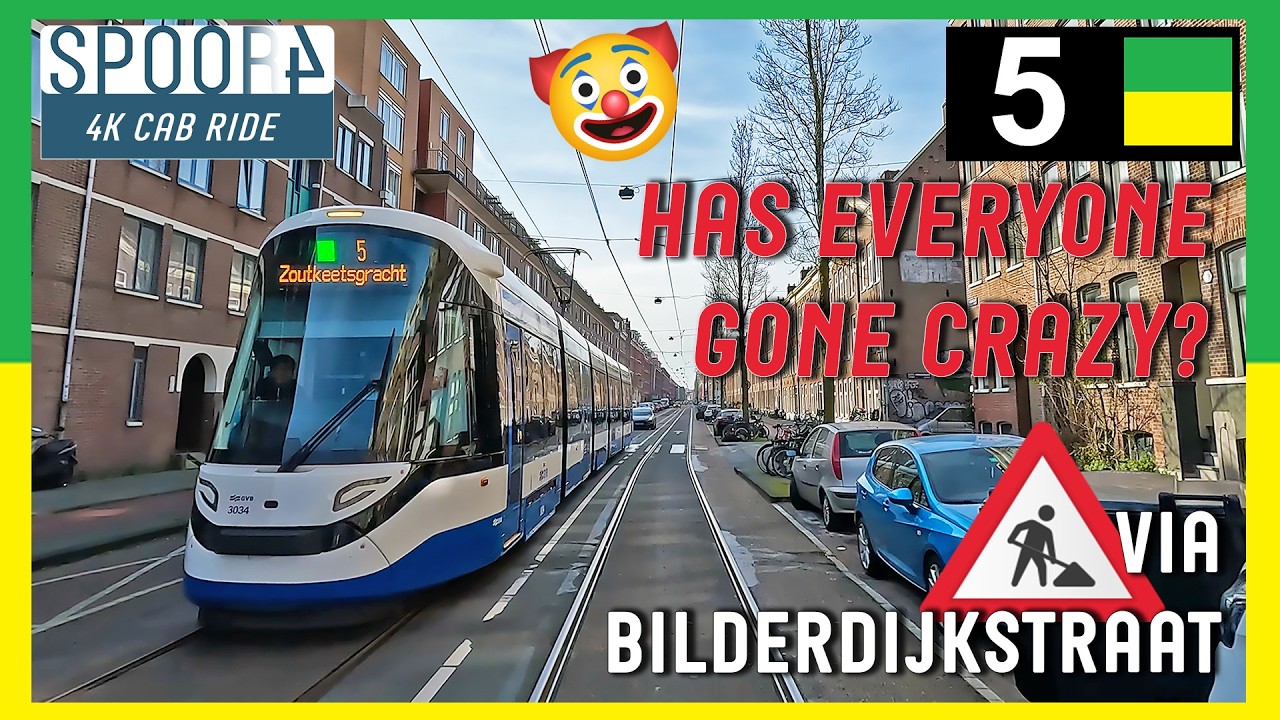 Cabinerit Tram 5 Amsterdam | Zoutkeetsgracht - Amstelveen Stadshart | 4K Tram Driver Cabview