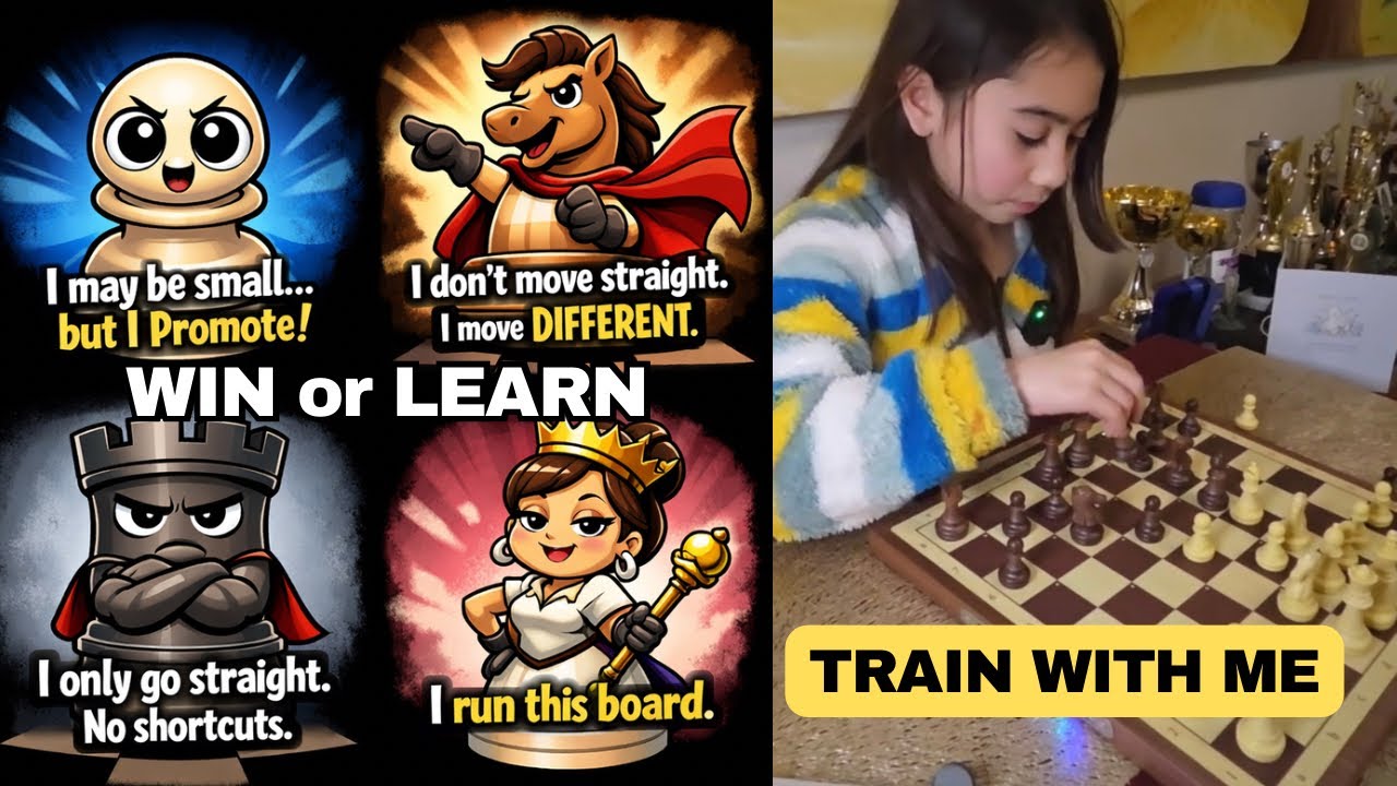 TRAIN WITH TALI ! | LET'S PLAY CHESS, WIN OR LEARN | Online #chesskids #chess 
