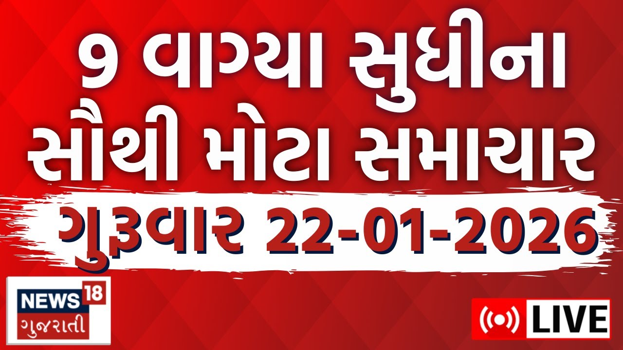 6 PM Gujarati News LIVE | આજના સૌથી મોટા સમાચાર | Fatafat News | Weather Updates | News18 Gujarati