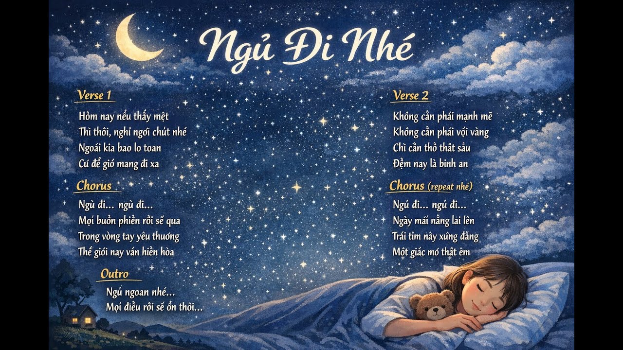 Ngủ Đi Nhé:(NHẠC NGỦ)Nếu bạn đang khó ngủ, hãy thử lắng nghe bài nhạc này nhé.