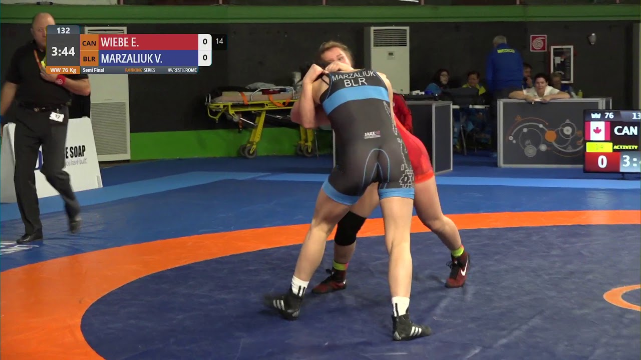 1/2 WW - 76 kg: E. WIEBE (CAN) v. V. MARZALIUK (BLR)