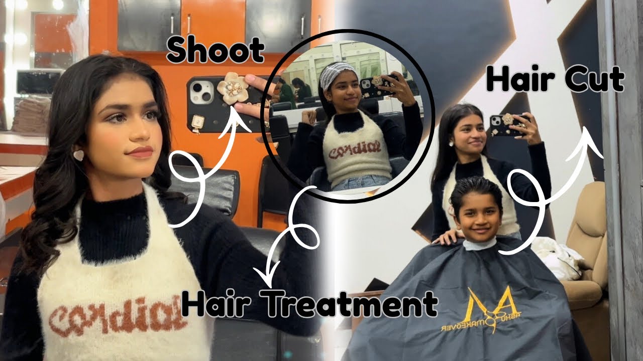 😍 Makeup Shoot | Hair Spa | Bhai Ka Haircut ✂️A Complete Salon Day Vlog ✨|Naina Princess vlog| 