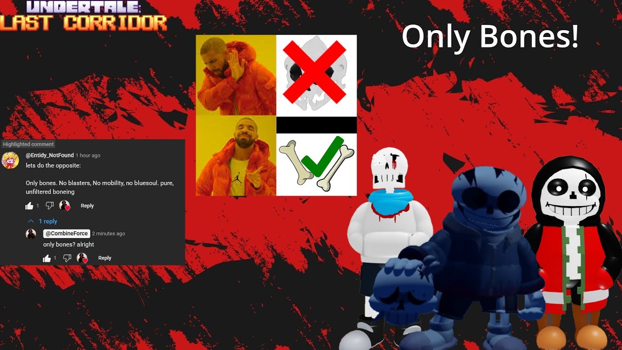Only Bones (Challenge) | Undertale: Last Corridor | Roblox